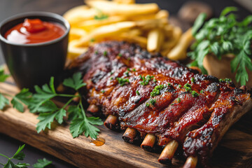 Smoked Pork Ribs with Barbecue Sauce