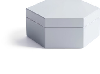 Fototapeta premium White hexagonal box