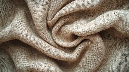 Close-up of a textile canvas material fabric, showcasing its natural texture and intricate patterns.