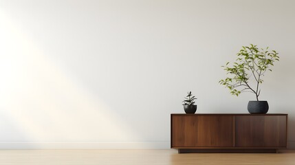 Minimalist Room with Simple Decor and Natural Lighting