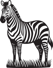 A Beautiful zebra line art design.