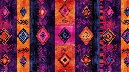 Abstract Geometric Pattern in Vibrant Colors