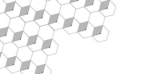 Abstract hexagonal illustration seamless wallpaper wire design. vector gray stock line abstract pattern transparent monochrome striped texture, creative diamond template and texture.