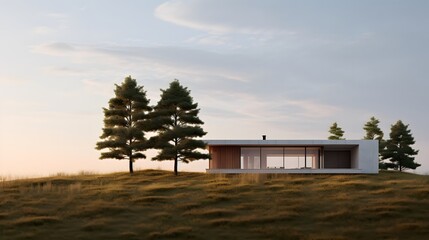 Contemporary House with a Sunset View