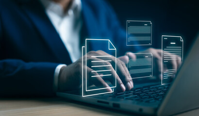 Digital data document management system (DMS), online documentation database and process automation to efficiently manage files, knowledge and documentation. Corporate business technology.