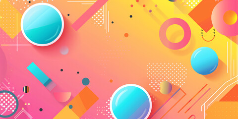 Obraz premium Abstract design with geometric shapes creating colorful and modern background