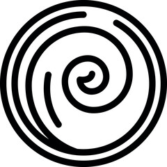 Round spiral shape is swirling, creating a vortex effect