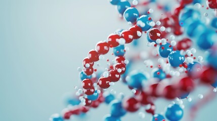 Drug discovery concept with molecular structures and DNA helix models