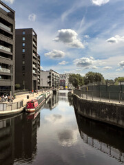 Quayside in New Islington, Downtown Manchester