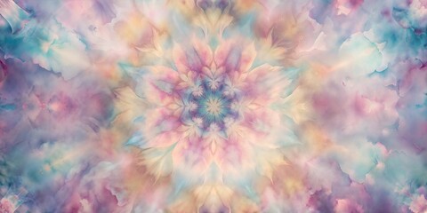 Abstract Pastel Floral Kaleidoscope