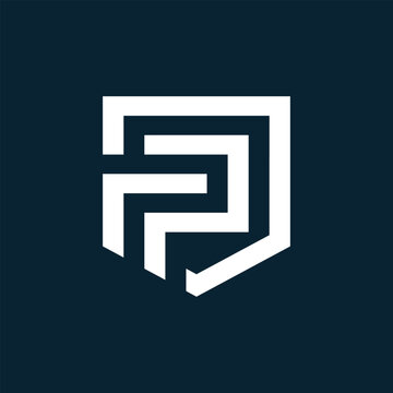 Initial letter fp logo or pf logo vector design template