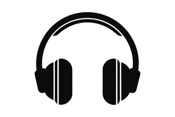 Download A Headphone silhouette illustration Vector File.