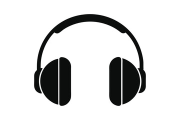 Download A Headphone silhouette illustration Vector File.