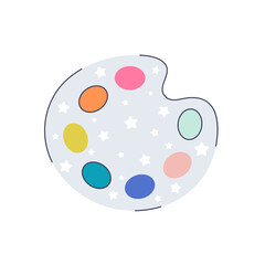 Cute paint. Vector cartoon isolated illustration on the white background