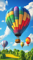 Naklejka premium Hot Air Balloon Tours
