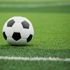 Fototapeta premium Close up shot of Soccer ball