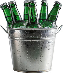 Cold beer in a bucket