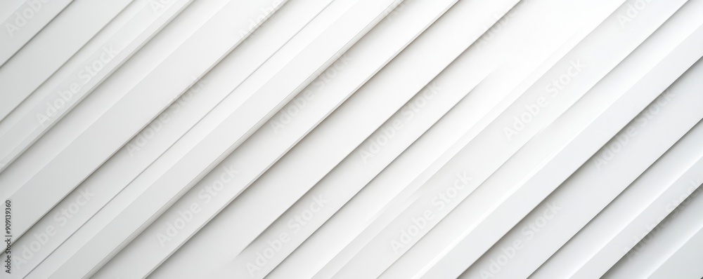 Poster Diagonal white abstract background with layered texture, modern minimal design concept