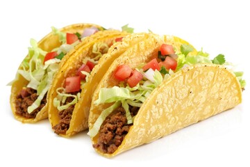 Taco Pictures White Background with generative ai