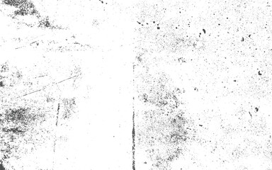 Distressed black texture. Dark grainy texture on white background. Dust overlay textured. Grain noise particles. Rusted white effect Grunge design elements. Vector illustration