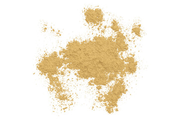 Obraz premium Light brown powder isolated on transparent background.