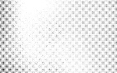 Grunge halftone gradient background. Faded grit noise texture. White and black sand wallpaper. Retro pixelated backdrop. Anime or manga style comic vector graphic design textured illustration