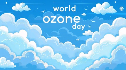 Free vector background of the world's ozone layer, Generative AI.