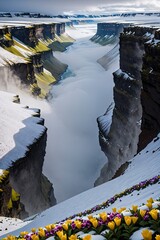 Ice Flower Canyon Landscape