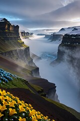 Ice Flower Canyon Landscape