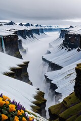 Ice Flower Canyon Landscape
