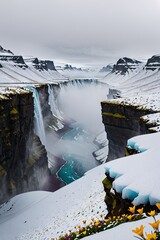 Ice Flower Canyon Landscape