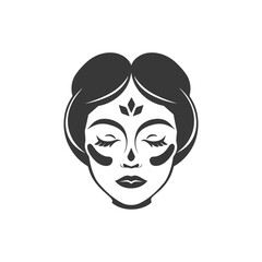 Woman's Face with Closed Eyes and Under-eye Patches