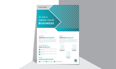 Business flyer template, layer organized, print ready.