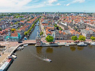 Aerial  from the city Alkmaar in the Nethelands