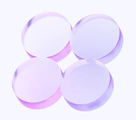 abstract round shape with colorful gradient. 3d rendering illustration for graphic design, presentation or background	