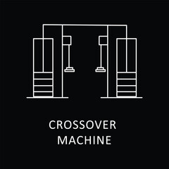 Crossover Machine Icon: Functional Training and Gym Equipment Symbol.