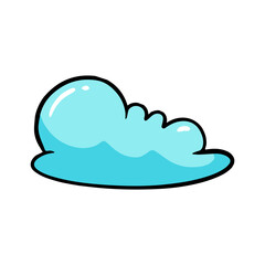 Cloud cartoon style icon hand drawn isolated illustration