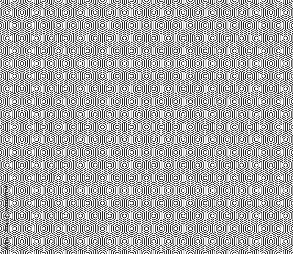 Poster background with hexagon pattern. simple stacked hexagons pattern. hexagon geometric shapes. seamless