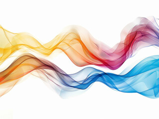 Colorful Motion on White Background, Generative AI Illustration