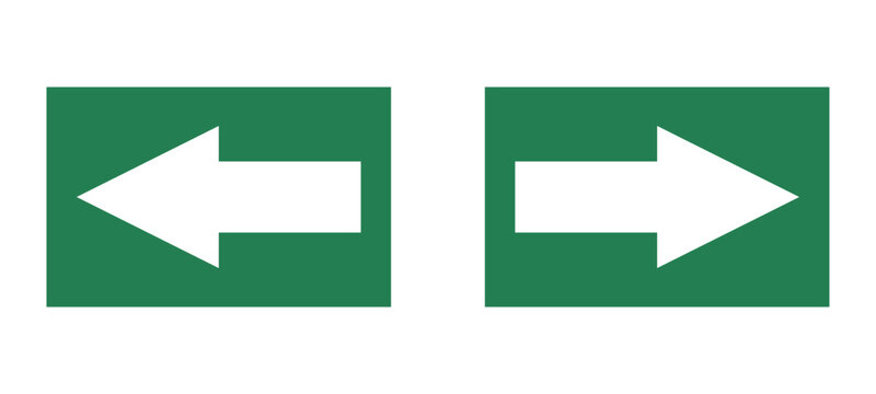 emergency exit sign set - pictogram vector illustration.