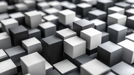 Abstract Cube Pattern with 3D Effect: Ideal for Tech Designs | Stock Image