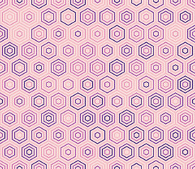 Honeycomb Background. Simple stacked hexagons pattern. Hexagonal shapes. Multiple tones color palette. Seamless pattern. Tileable vector illustration.