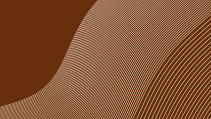 Dark and luxurious background with a brown wave for premium marketing.