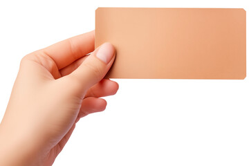 Female Hand Holding a Ticket PNG isolated on white and transparent background - Concert Show Ticket Booking and Reservation Travel ticket Boarding  Concept