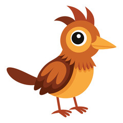 Illustration of Cute Woodcock cartoon on white