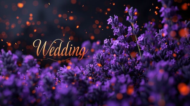 Romantic allure: captivating wedding invitation card adorned with text wedding, blending elegance and sentiment in beautiful design, perfect for announcing and inviting to joyous celebration of love.