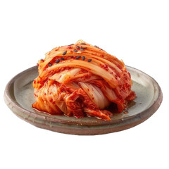 Kim chi spicy fermented cabbage   Clean White Background PNG Image