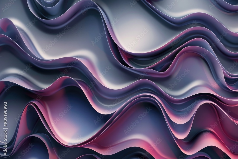 Poster abstract artwork featuring vibrant colors and wavy patterns