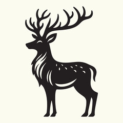 Deer Animal Silhouette Vector Illustration Design