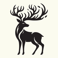 Deer Animal Silhouette Vector Illustration Design